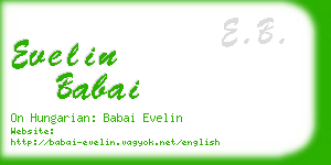 evelin babai business card